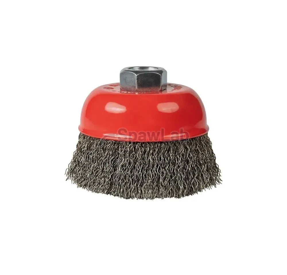 Spartus Topfbürste Ø85 mm, gewellter Stahldraht 0,3 mm, Gewinde M14, Bild 2