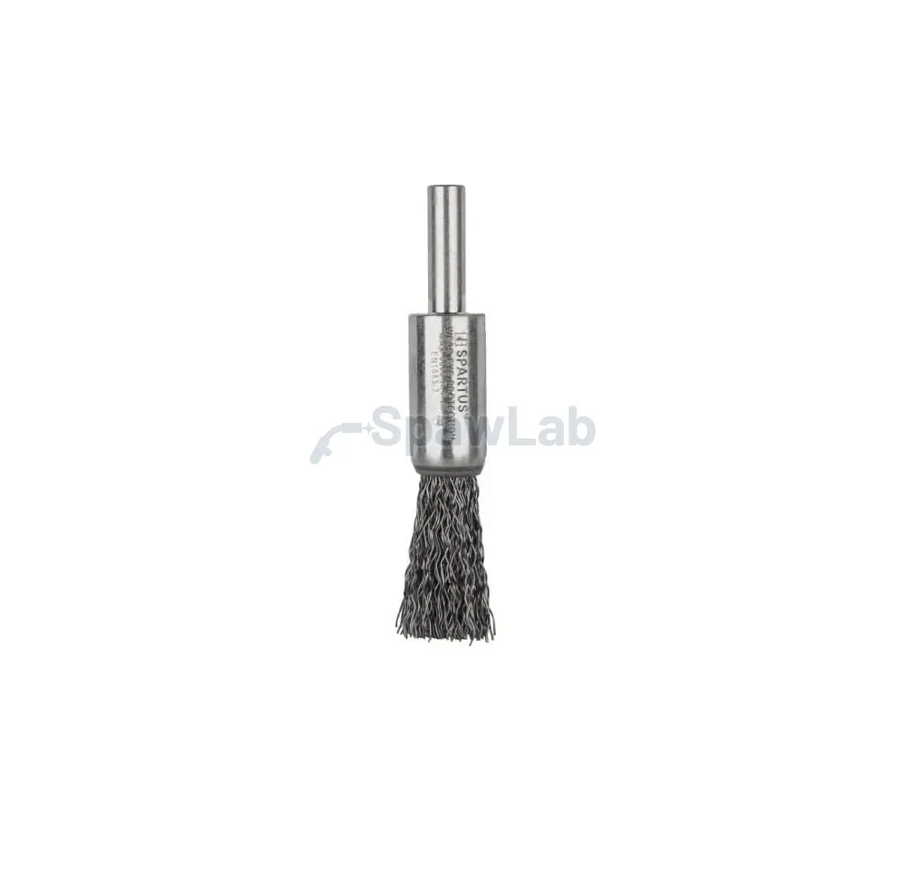 Spartus end brush Ø12 mm, crimped steel wire 0.3 mm, 6 mm shank, photo 2
