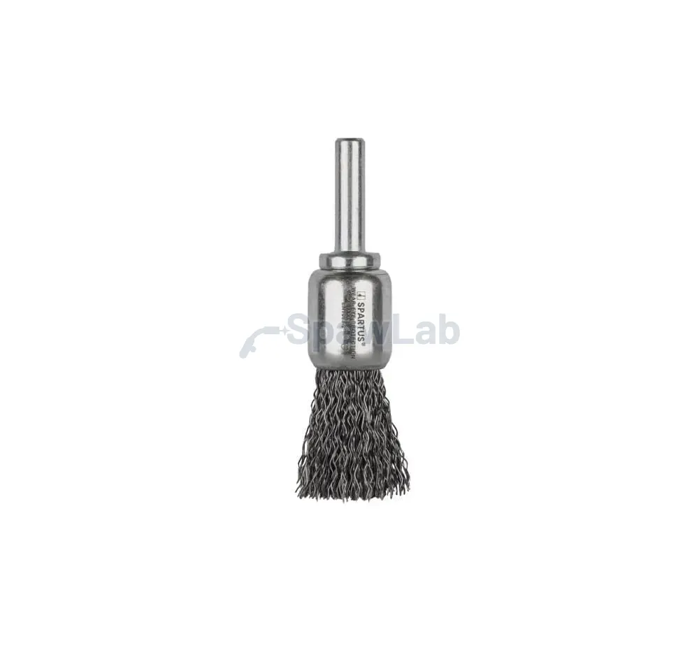 Spartus Szczotka pędzelkowa fi 17mm, drut stalowy falisty 0,3mm, trzpień 6mm, zdjęcie 2