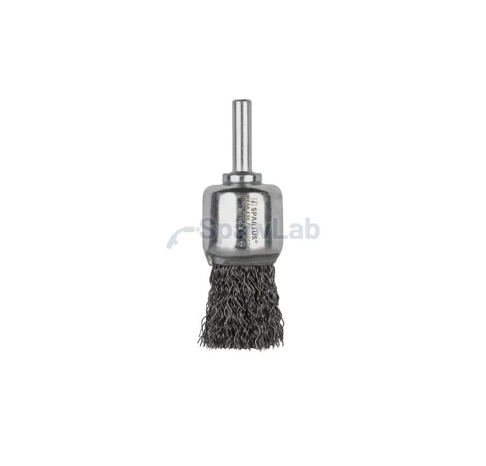 Spartus end brush Ø25 mm, crimped steel wire 0.3 mm, 6 mm shank, photo 2