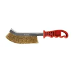 Spartus Handbürste 1-reihig, gewellter vermessingter Stahldraht 0,3 mm, Bild 2