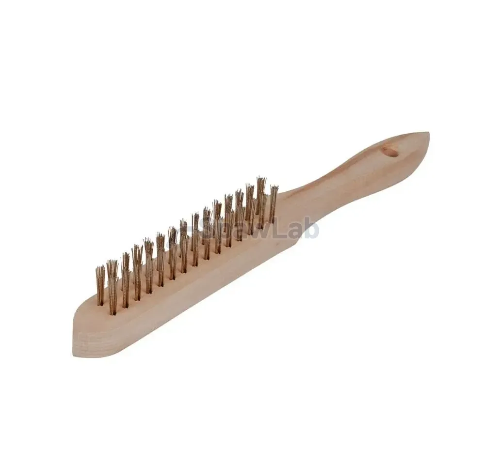 Spartus Handbürste 2-reihig, vermessingter Stahldraht 0,3 mm