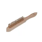 Spartus Handbürste 2-reihig, vermessingter Stahldraht 0,3 mm