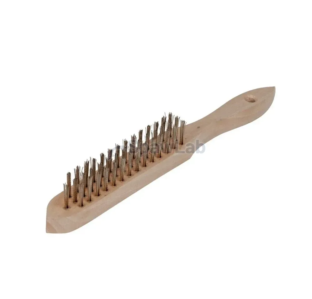 Spartus 3-row hand brush, brass-coated steel wire 0.3 mm