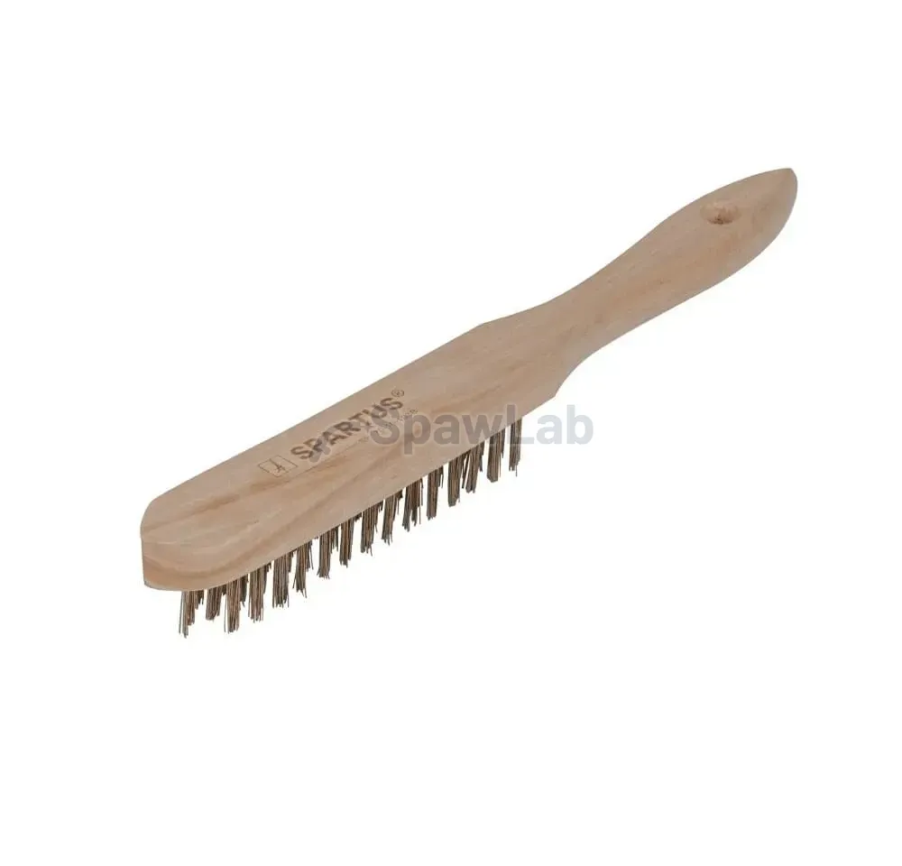 Spartus 3-row hand brush, brass-coated steel wire 0.3 mm, photo 2