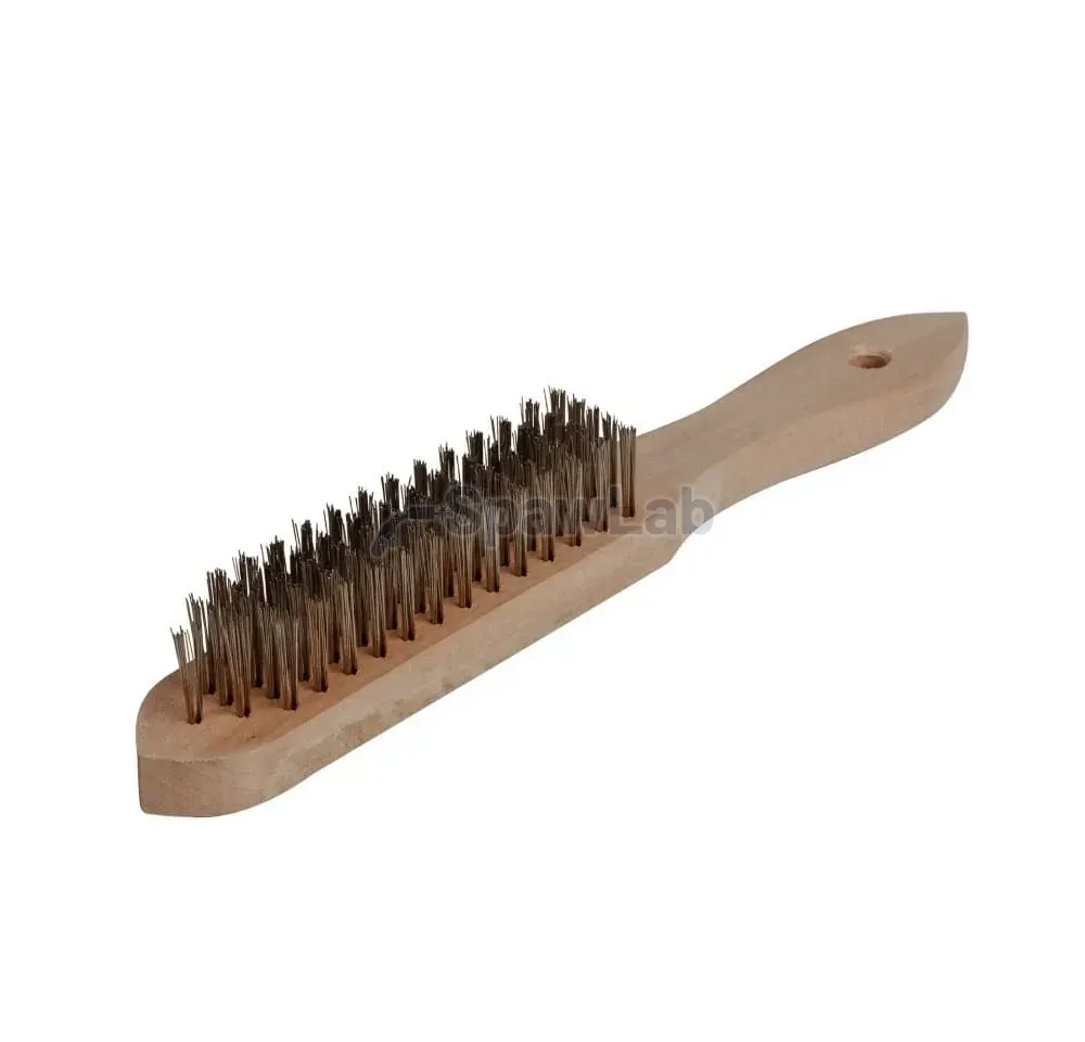 Spartus 5-row hand brush, brass-coated steel wire 0.3 mm