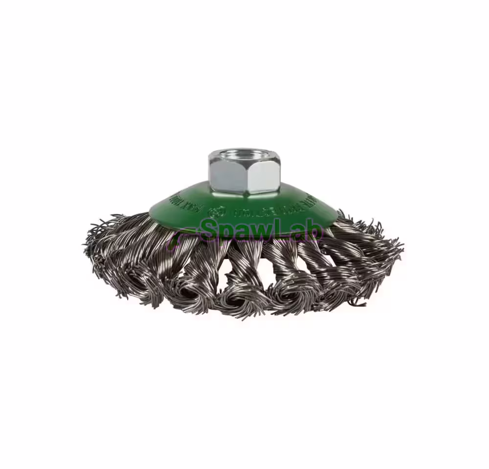 Spartus bevel brush Ø100 mm, knotted stainless steel wire 0.5 mm, M14 thread, photo 2