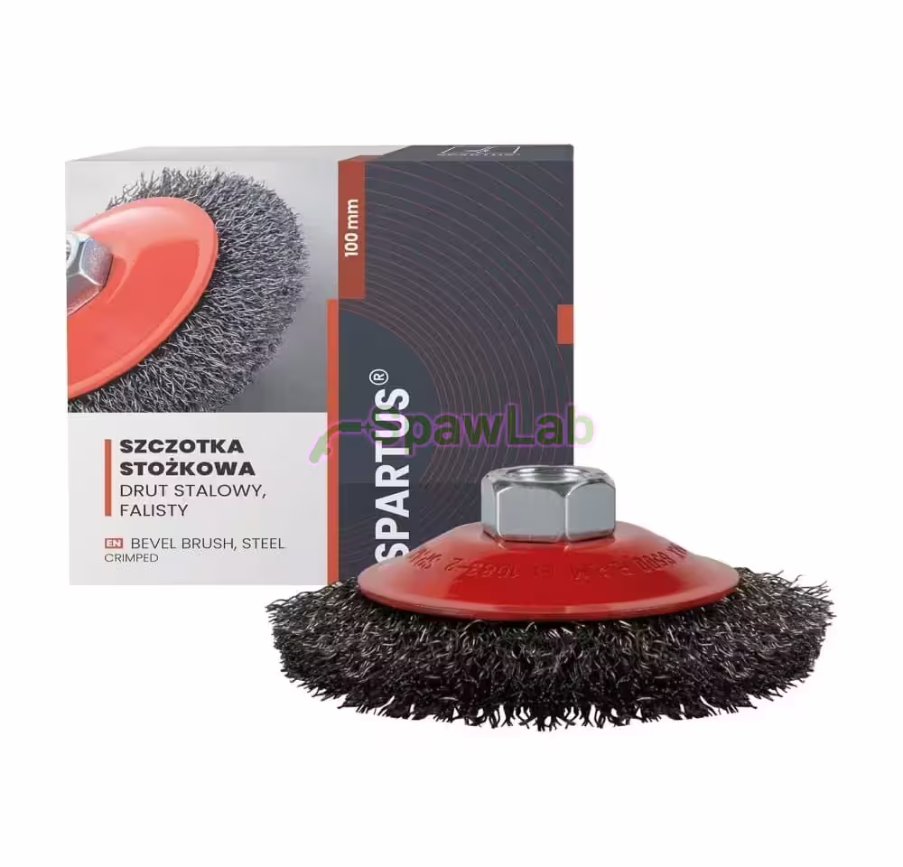 Spartus Kegelbürste Ø100 mm, gewellter Stahldraht 0,3 mm, Gewinde M14