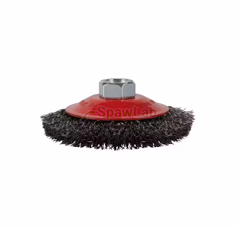 Spartus Kegelbürste Ø100 mm, gewellter Stahldraht 0,3 mm, Gewinde M14, Bild 2