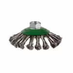 Spartus Kegelbürste Ø115 mm, gezopfter Edelstahldraht 0,5 mm, Gewinde M14, Bild 2