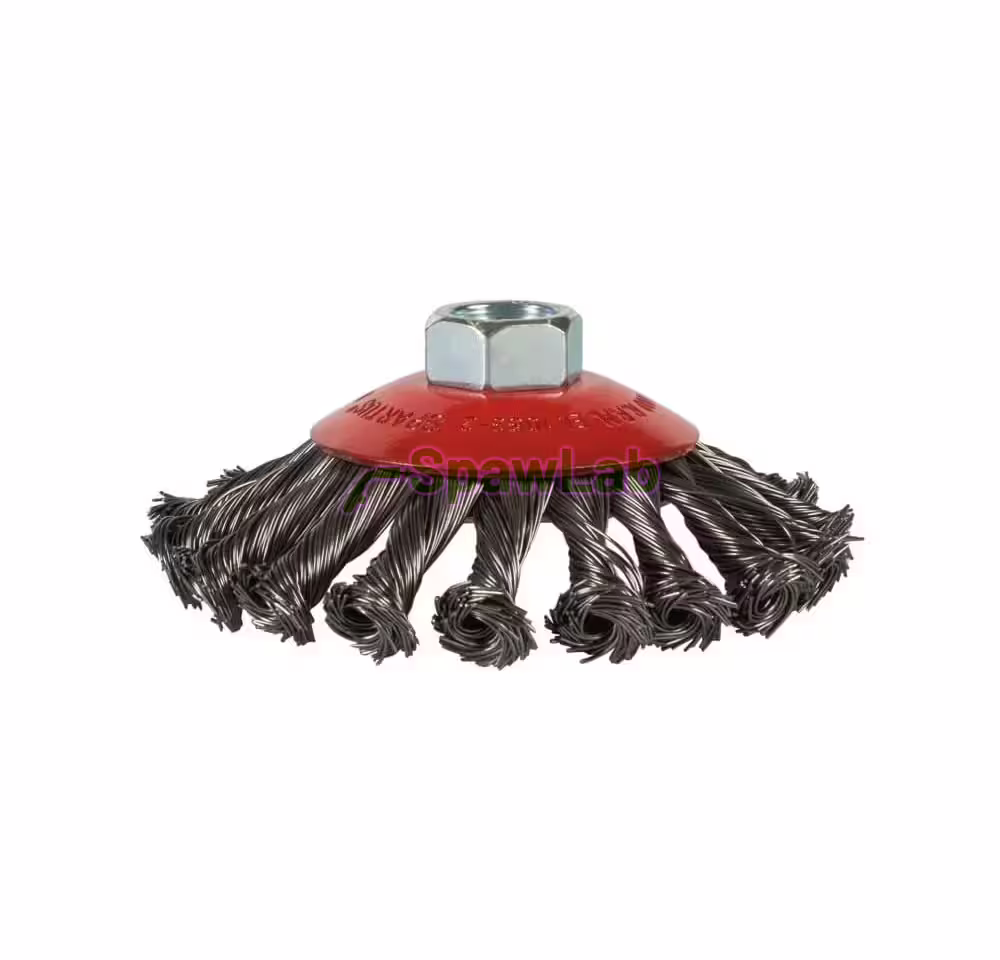 Spartus bevel brush Ø115 mm, knotted steel wire 0.5 mm, M14 thread, photo 2