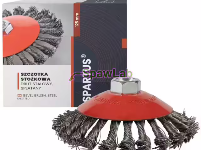 Spartus Szczotka stożkowa fi 125mm, drut stalowy splatany 0,5mm, gwint M14