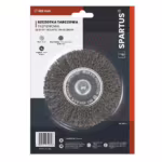 Spartus Rundbürste mit Schaft Ø100 mm, gewellter Stahldraht 0,3 mm, Schaft 6 mm