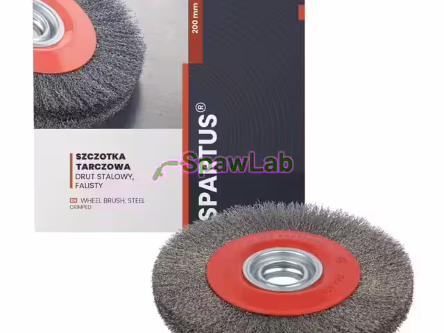 Spartus Szczotka tarczowa fi 200x25mm, drut stalowy falisty 0,3mm