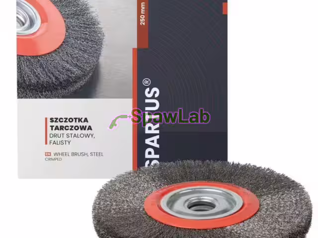 Spartus Szczotka tarczowa fi 250x25mm, drut stalowy falisty 0,3mm
