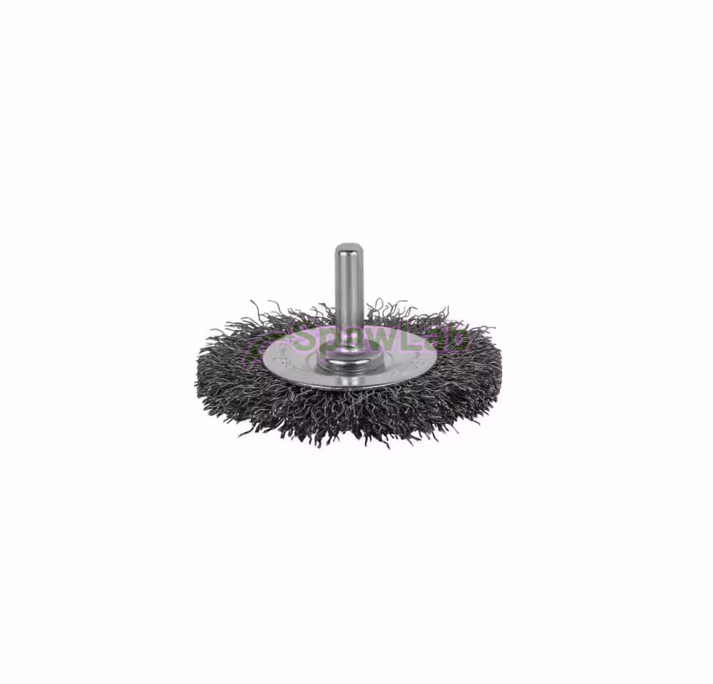 Spartus Rundbürste mit Schaft Ø63 mm, gewellter Stahldraht 0,3 mm, Schaft 6 mm, Bild 3