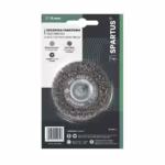 Spartus shank-mounted wheel brush Ø75 mm, crimped stainless steel wire 0.3 mm, 6 mm shank