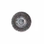 Spartus shank-mounted wheel brush Ø75 mm, crimped stainless steel wire 0.3 mm, 6 mm shank, photo 2