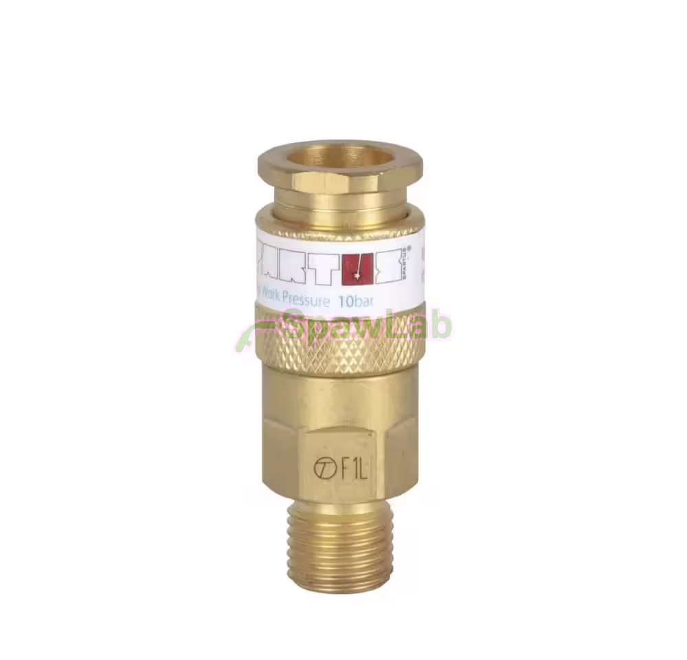 Spartus brennerseitige Schnellkupplung, Kupplungsdose mit Außengewinde G 1/4”RH (Sauerstoff)