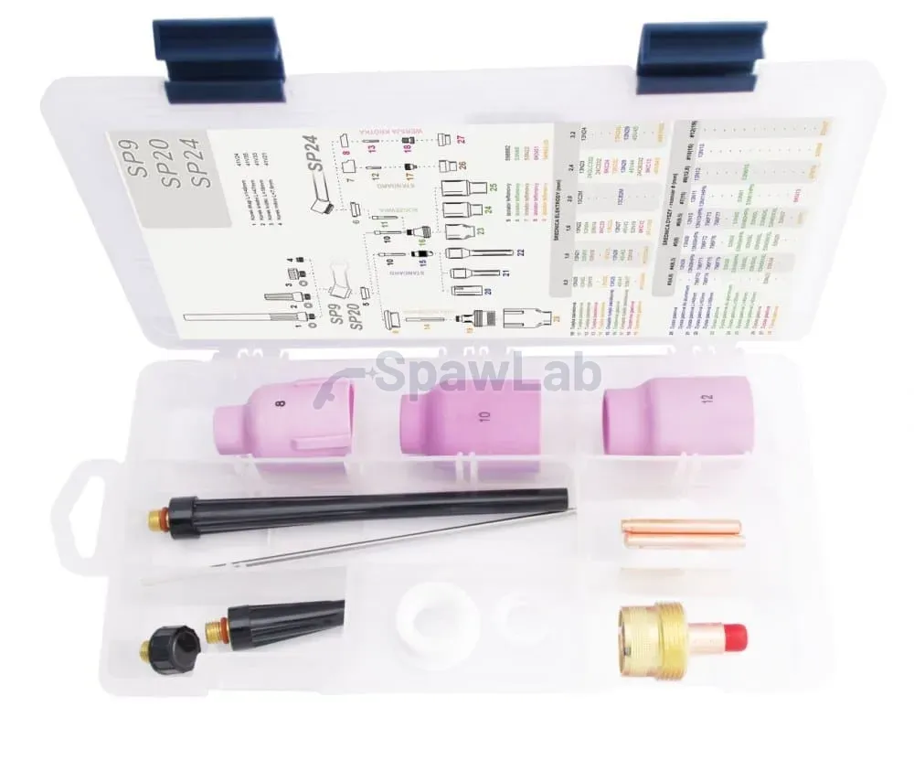 Spartus TIG BOX large gas lens 17/18/26 kit for 1.6mm electrode