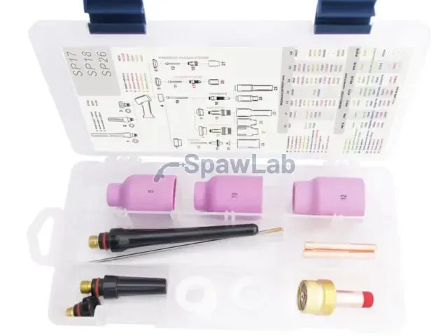 Spartus TIG BOX duża Soczewka 17/18/26 zestaw na elektrodę 3.2mm