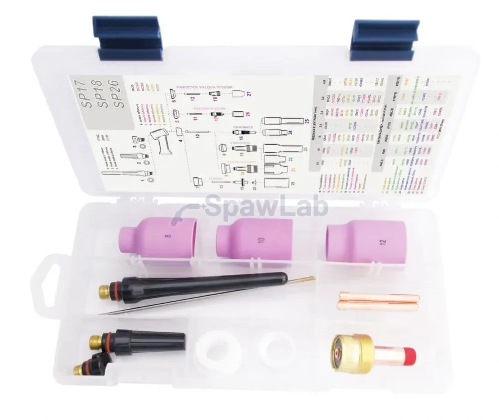Spartus TIG BOX große Gaslinse 17/18/26 Set für Elektrode 3,2 mm