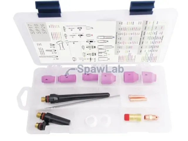Spartus TIG BOX wersja krótka 17/18/26 zestaw na elektrodę 3.2mm