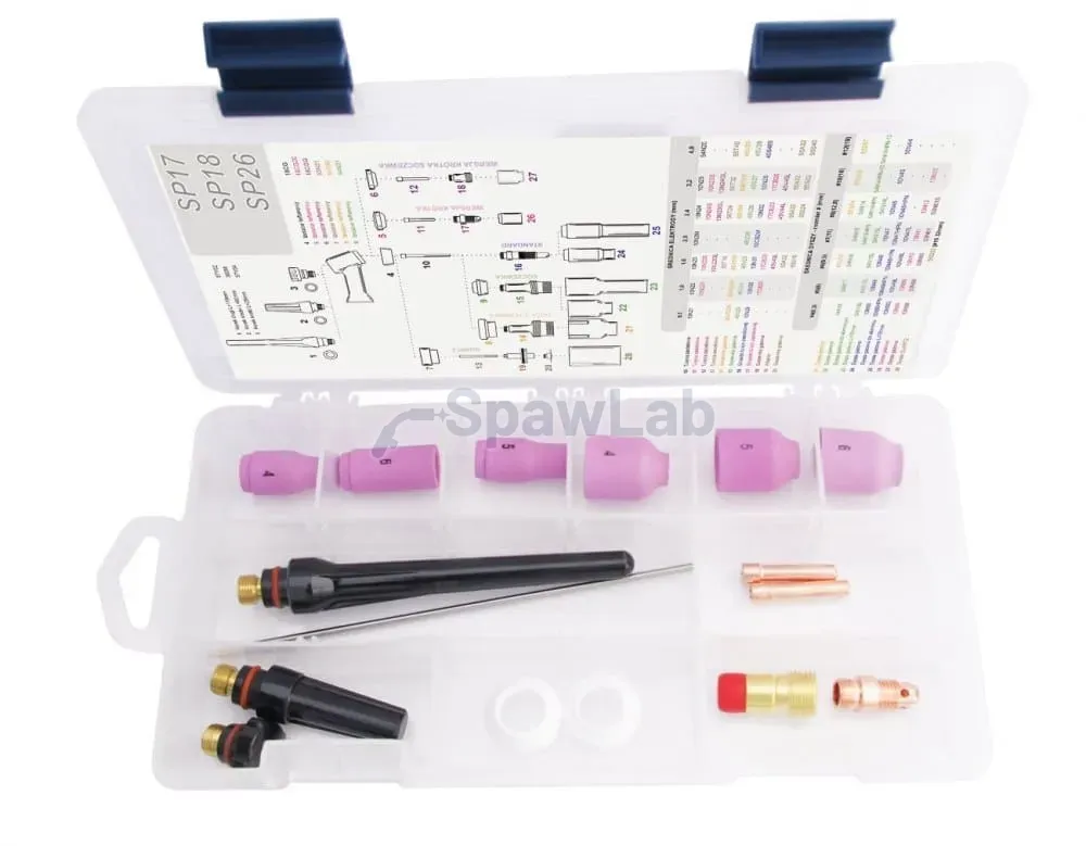 Spartus TIG BOX kurze Version 17/18/26 Set für Elektrode 3,2 mm