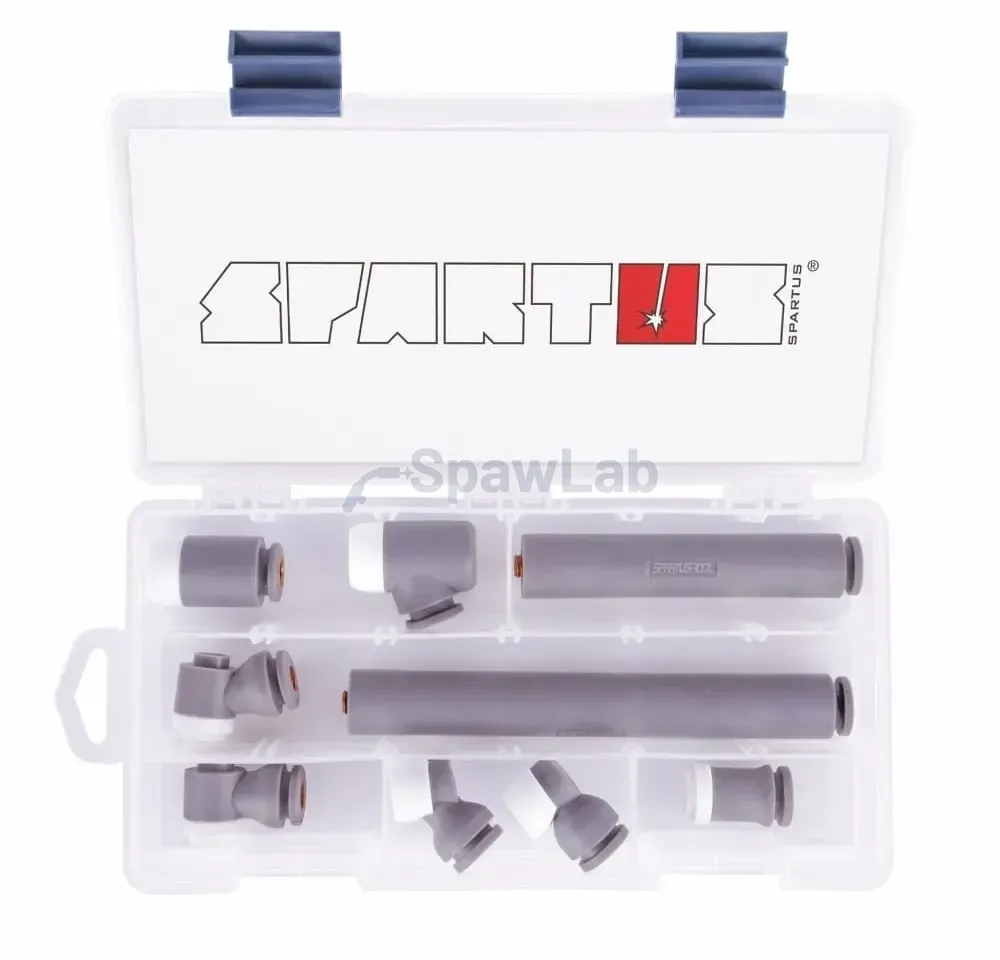 Spartus TIG BOX Set aus Brennerköpfen und Verlängerungen für den Brenner SP155F/SP225F/235F