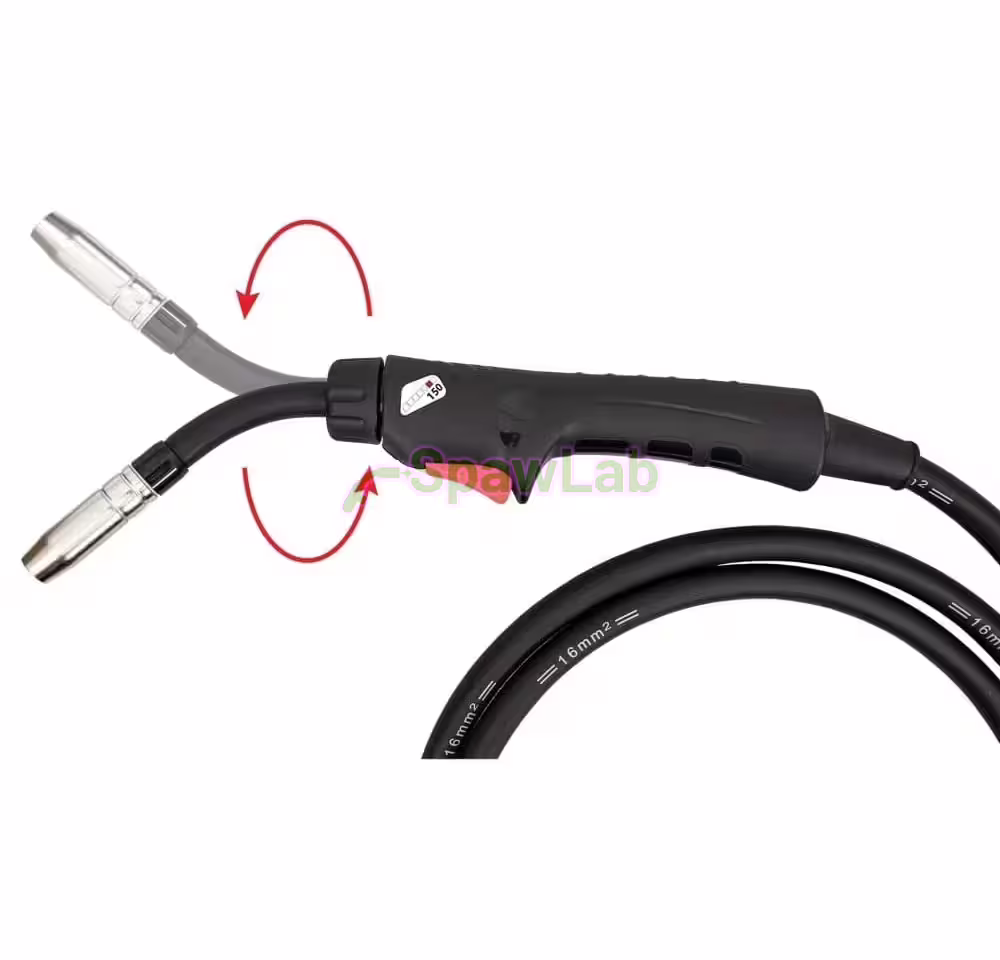 Spartus MIG 150R hand torch with rotating gooseneck, 3 m, SPARTUS Master series