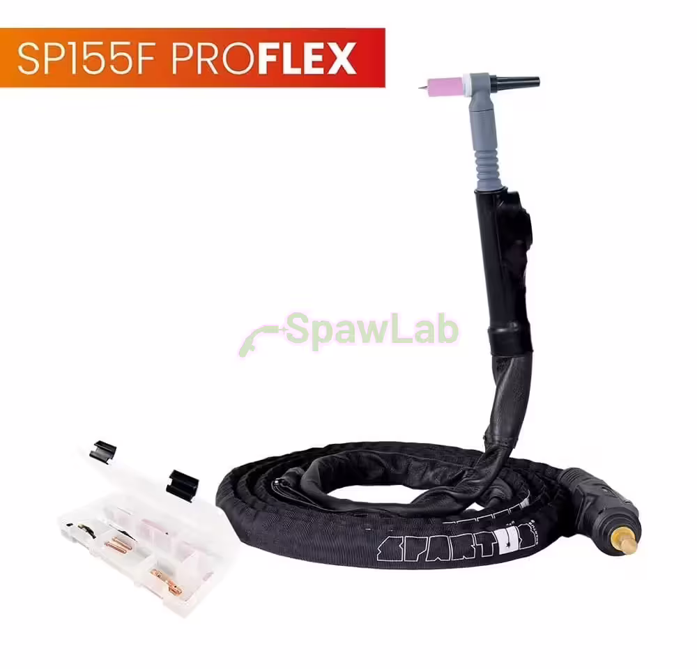 Spartus TIG 155F welding torch with SP9-70 head, 4 m, ProFLEX series, 1F, U package, SK35, 30 cm hose, Rec6