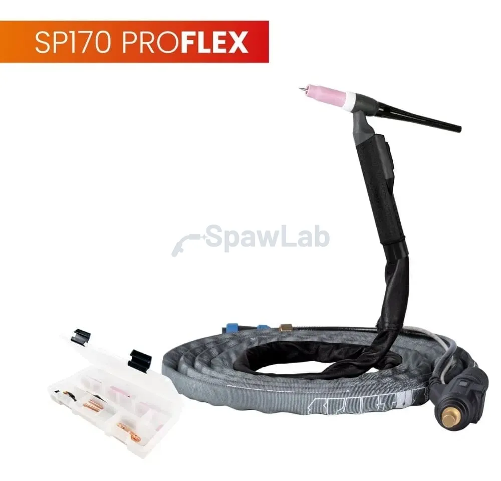 Spartus TIG 170 torch, 4 m, ProFLEX series, mini 1B, U package, SK35, 30 cm hose, Rec6