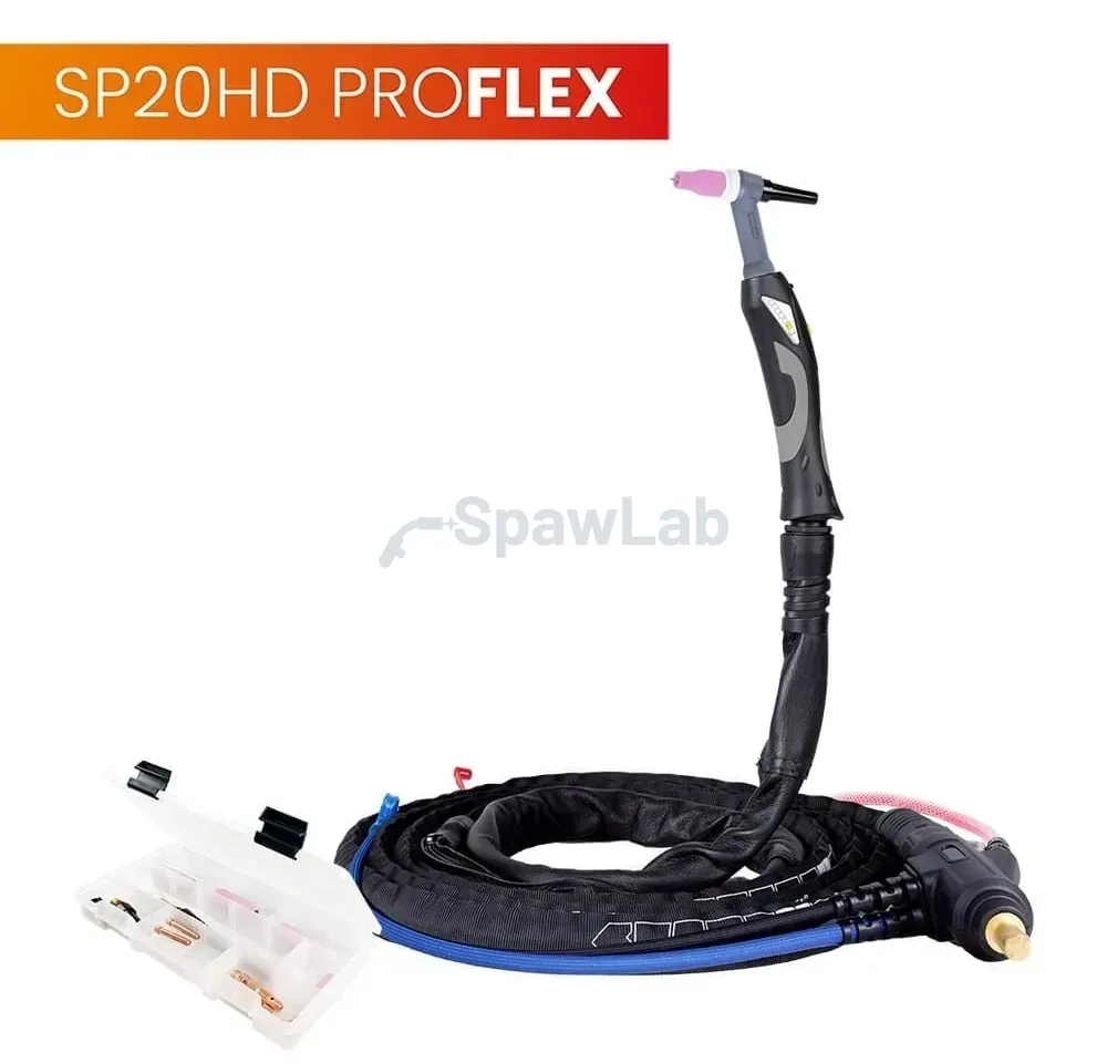 Spartus WIG-Brenner TIG 20HD, 4 m, Serie ProFLEX, mini 1B, Paket U, SK35, 30 cm Schlauch, Rec6