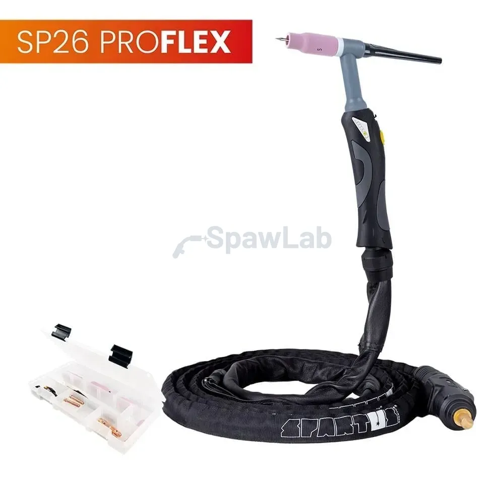 Spartus TIG 26 welding torch, 4 m, ProFLEX series, 1B, U package, SK35, 30 cm hose, Rec6