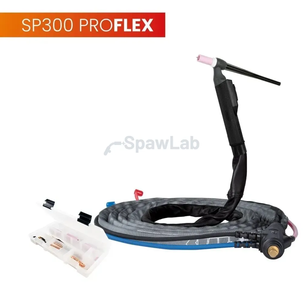 Spartus TIG 300 torch, 4 m, ProFLEX series, mini 1B, U package, SK35, 30 cm hose, Rec6