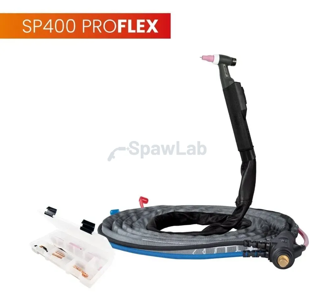 Spartus TIG 400 welding torch, 4 m, ProFLEX series, mini 1B, U package, SK35, 30 cm hose, Rec6
