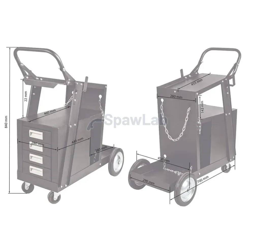 Spartus Schweißwagen mit Schubladen (klappbar), Bild 3