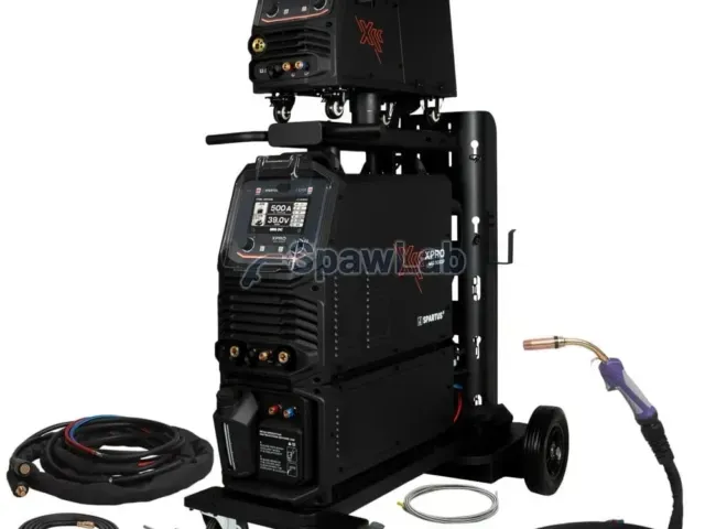 Spartus XPro MIG 500 Dual Pulse [źródło, chłodnica, podajnik, wózek, przewód zespolony 5m] pakiet