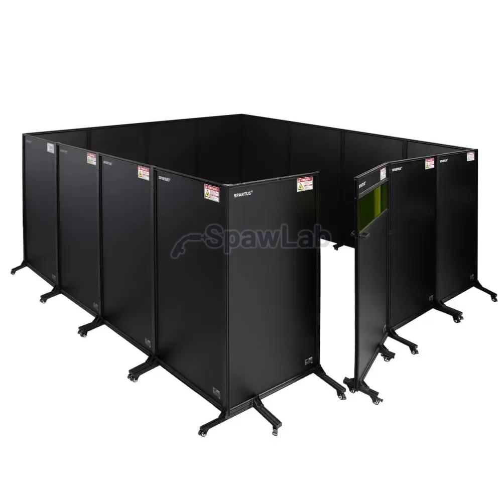 Spartus Arbeitsplatzeinhausung 4460×4400 zum Laserschweißen