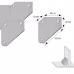 Spartus set of 4 angle magnets, holding force 4 kg