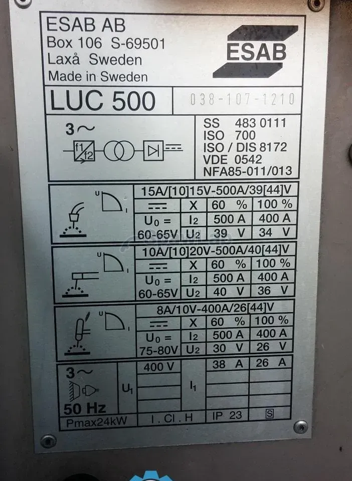 Esab Aristo luc 500A, zdjęcie 6