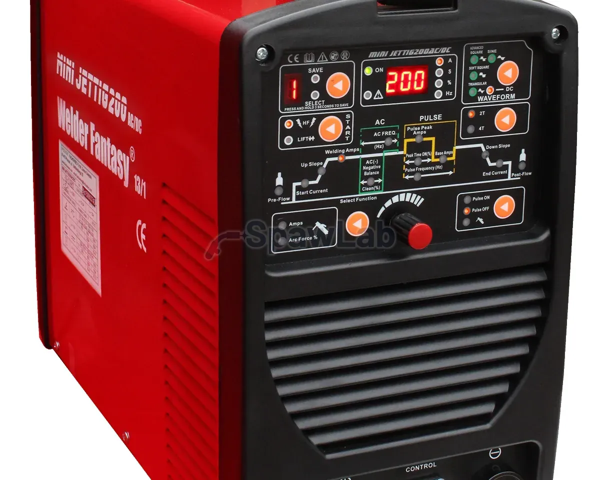 Spawarka inwertorowa MINI JET TIG AC/DC 200 IGBT Welder Fantasy+ uchwyt Parker