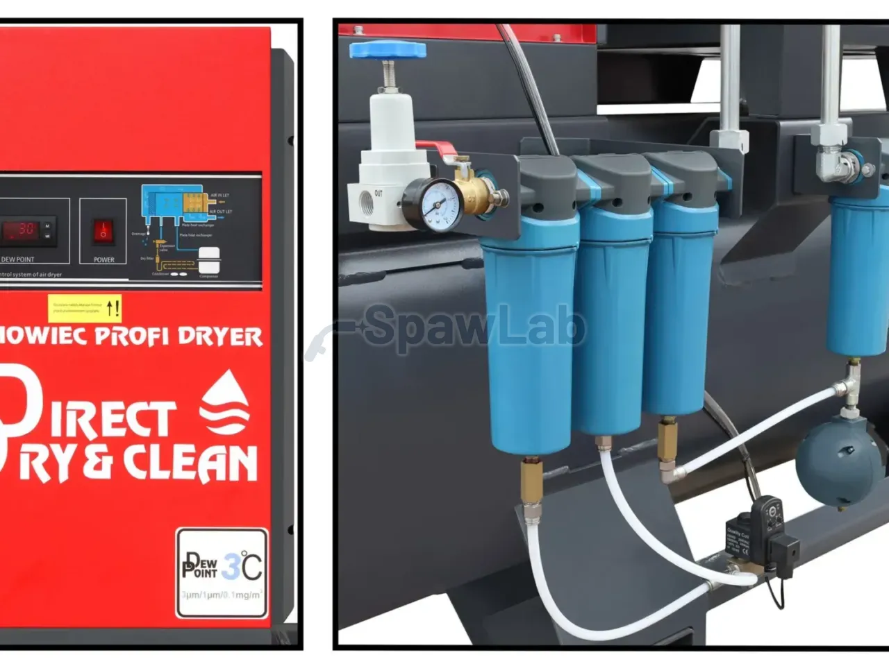 Screw compressor ARROW II VSD 15 kW/500 710-1100 l/min. 16 Bar kit tank-mounted horizontal 500L+ dryer + filters ISO 8573-1 1:4:1, photo 11