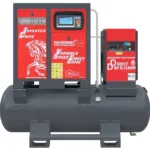 Screw compressor ARROW II VSD 15 kW/500 710-1100 l/min. 16 Bar kit tank-mounted horizontal 500L+ dryer + filters ISO 8573-1 1:4:1, photo 2