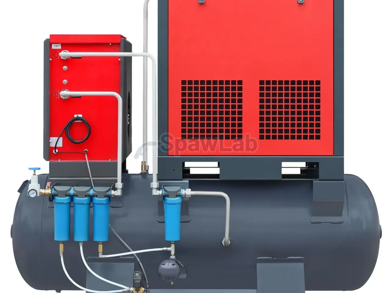 Screw compressor ARROW II VSD 15 kW/500 710-1100 l/min. 16 Bar kit tank-mounted horizontal 500L+ dryer + filters ISO 8573-1 1:4:1, photo 6
