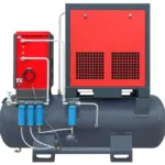 Screw compressor ARROW II VSD 15 kW/500 710-1100 l/min. 16 Bar kit tank-mounted horizontal 500L+ dryer + filters ISO 8573-1 1:4:1, photo 6