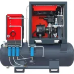 Screw compressor ARROW II VSD 15 kW/500 710-1100 l/min. 16 Bar kit tank-mounted horizontal 500L+ dryer + filters ISO 8573-1 1:4:1, photo 7