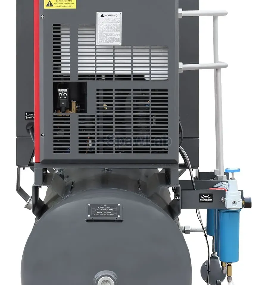 Screw compressor ARROW II VSD 15 kW/500 710-1100 l/min. 16 Bar kit tank-mounted horizontal 500L+ dryer + filters ISO 8573-1 1:4:1, photo 8
