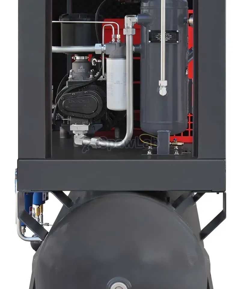 Screw compressor ARROW II VSD 15 kW/500 720-1800 l/min. 10 Bar kit tank-mounted horizontal 500L + dryer + filters ISO 8573-1 1:4:1, photo 10