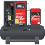 Screw compressor ARROW II VSD 15 kW/500 720-1800 l/min. 10 Bar kit tank-mounted horizontal 500L + dryer + filters ISO 8573-1 1:4:1, photo 3